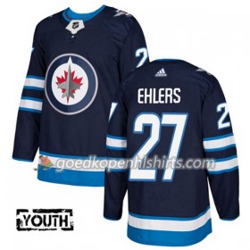 Winnipeg Jets Nikolaj Ehlers 27 Adidas 2017-2018 Navy Blauw Authentic Shirt - Kinderen